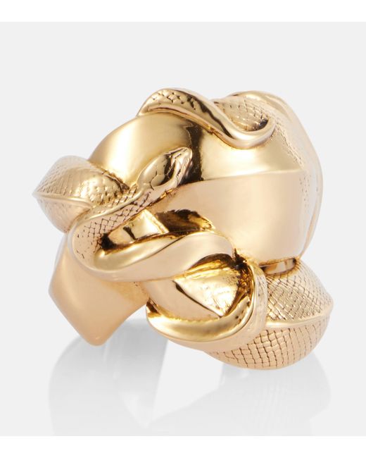 Alexander McQueen Metallic Snake Ring