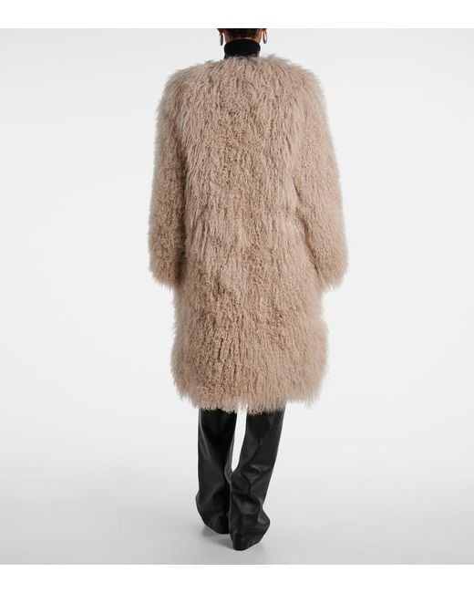 Yves Salomon Natural Shearling Coat