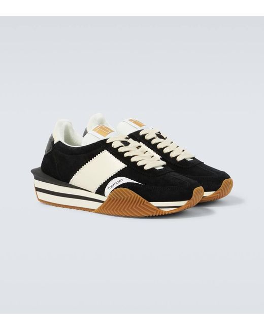 Tom Ford Brown James Suede Sneakers for men