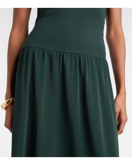 Eres Green Oda Jersey Crepe Maxi Dress