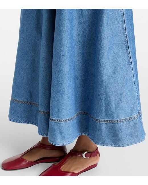 ALÉMAIS Blue Maxikleid Stephi Aus Denim