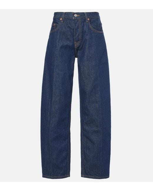 Re/done Blue Wide Taper Wide-Leg Jeans