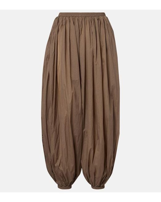 Alaïa Brown Draped Balloon Pants