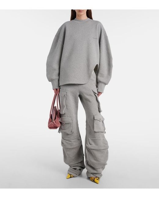 The Attico Gray Jogginghose Aus Baumwoll-Jersey