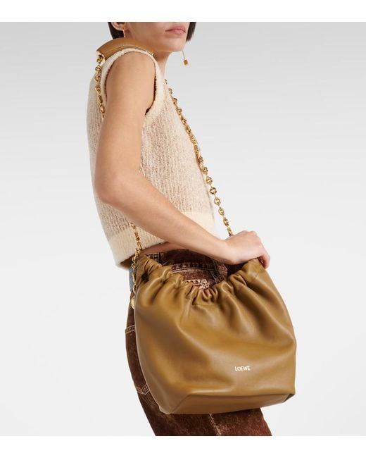 Loewe Brown Squeeze Small Leather Shoulder Bag