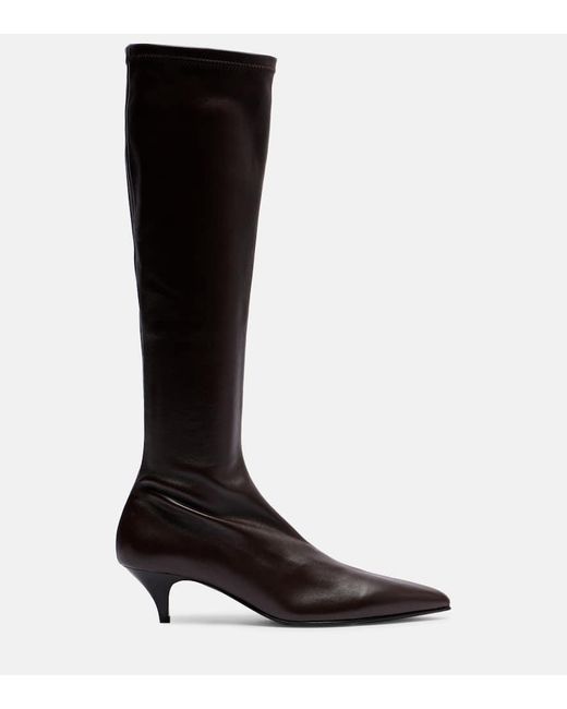A.Emery Black Oscar 60 Leather Knee-High Boots