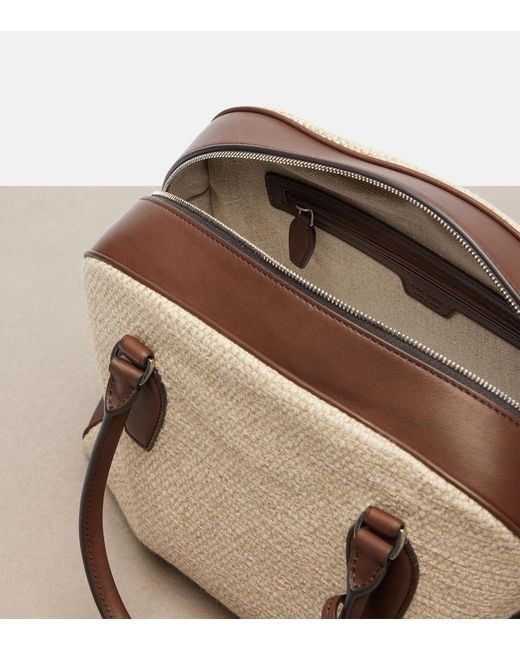 The Row Natural India 12.00 Small Leather Top-Handle Bag