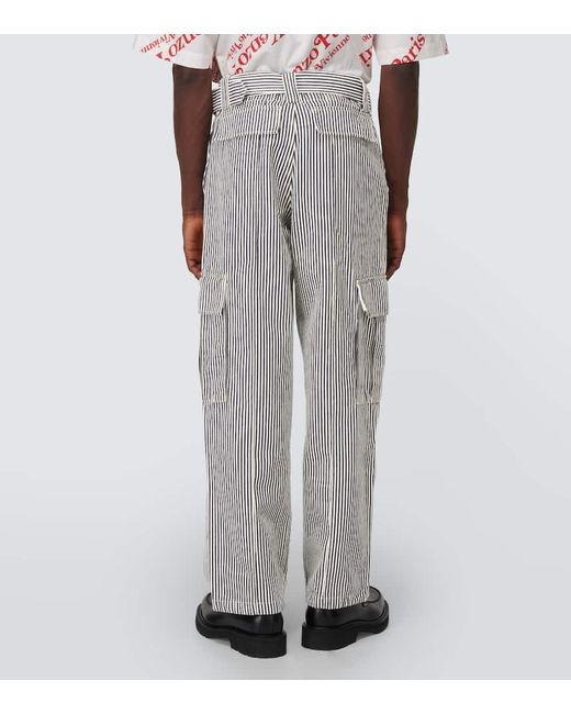 Pantalones cargo de algodon a rayas KENZO de hombre de color Gray