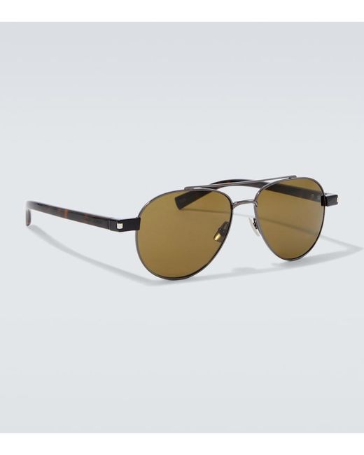 Saint Laurent Brown Sl 843 Aviator Sunglasses for men