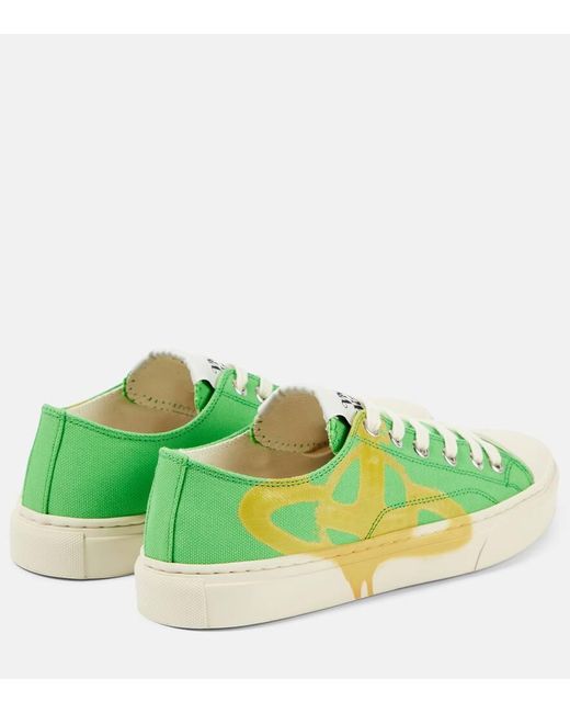 Vivienne Westwood Green Sneakers Plimsoll 2.0