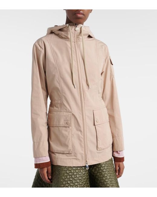 Moncler Natural Leandro Technical Poplin Parka
