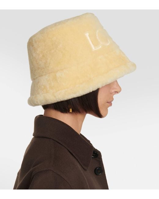 Chapeau bob en shearling Loewe en coloris Natural