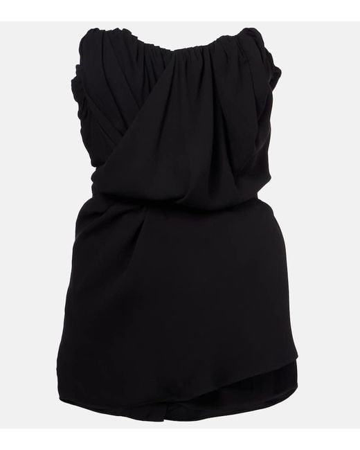white christmas dresses Strapless Draped Corset Gown in Black – Suite 201 main image 1