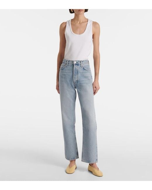 Agolde Blue 90S Pinch Waist Straight Jeans