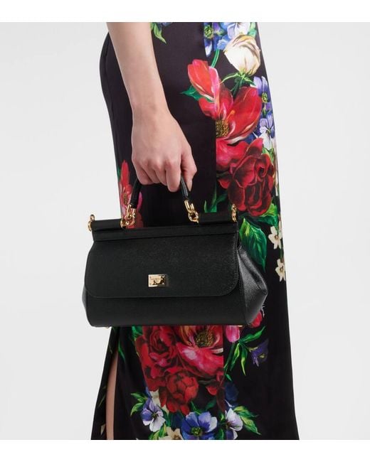 Dolce & Gabbana Black Kleine Sicily Handtasche