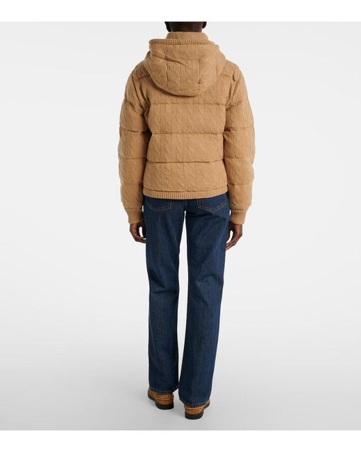 Polo Ralph Lauren Natural Wool And Cashmere Puffer Jacket