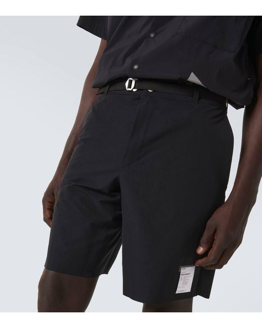 Satisfy Black Technical Bermuda Shorts for men