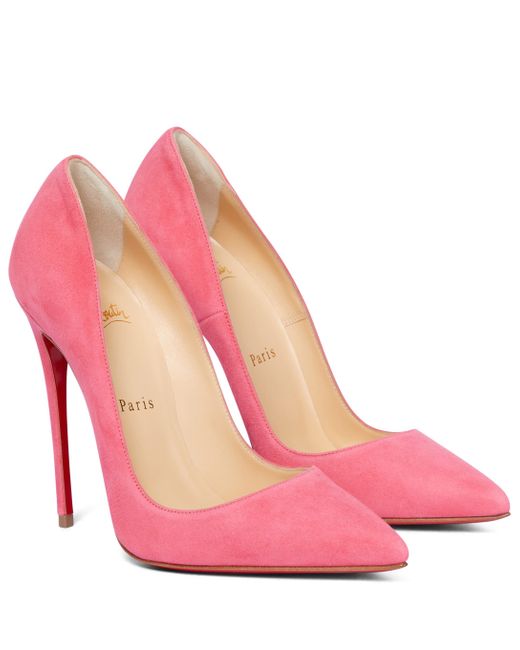 Christian Louboutin Kate 120 Suede Pumps in Pink | Lyst UK