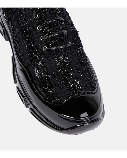 Simone Rocha Black Embellished Low-Top Sneakers