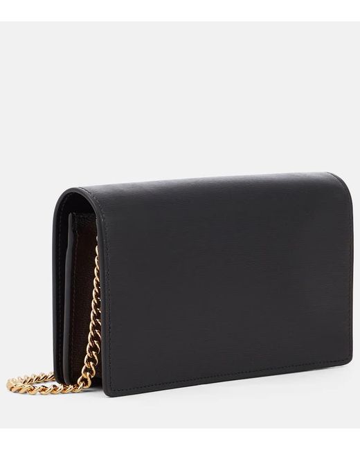Gucci Black Chain Wallet With Script
