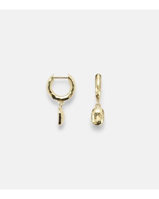 Octavia Elizabeth Metallic Hidden Gem 18Kt Huggies With Diamonds