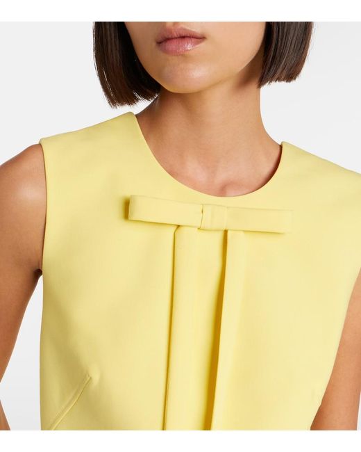 Emilia Wickstead Yellow Sorra Bow-Detail Minidress