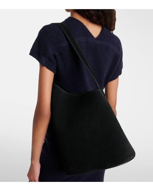 Aesther Ekme Black Demi Lune Suede Tote Bag