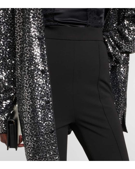 Leggings de tiro alto con fuseau Dolce & Gabbana de color Black