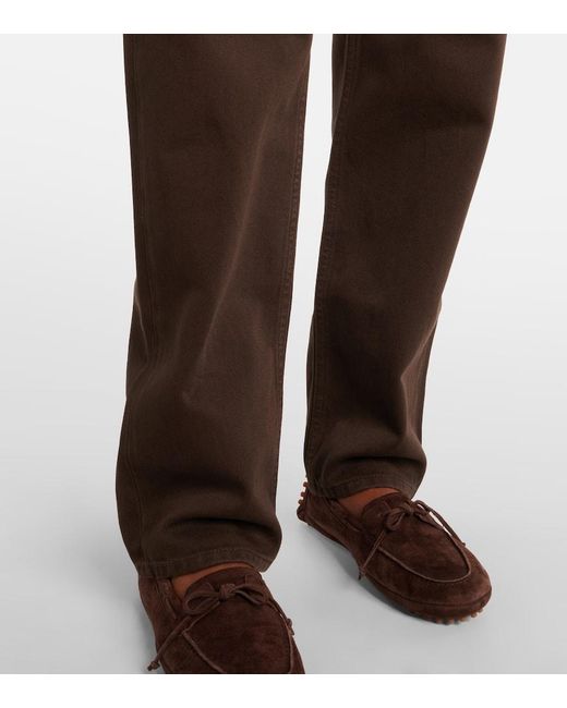 Blazé Milano Brown Paso Embroidered Straight Jeans