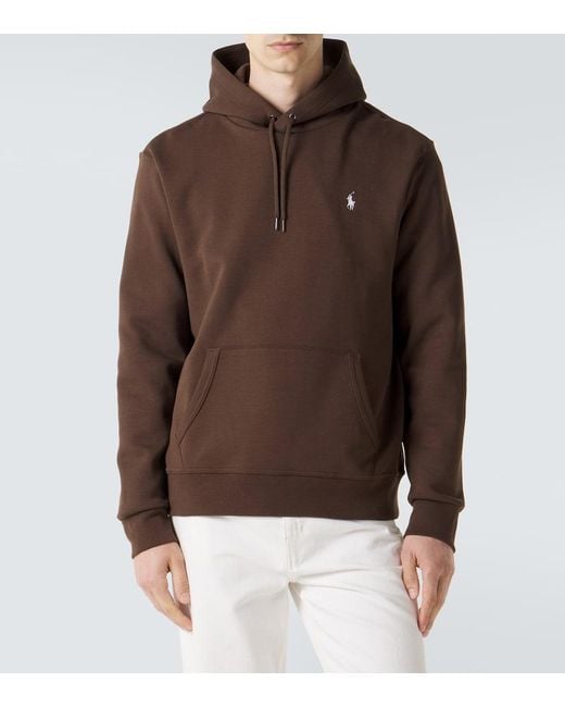 Polo Ralph Lauren Brown Cotton-Blend Jersey Hoodie for men