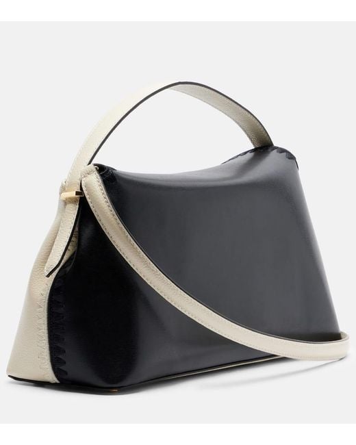 Totême Natural T-Lock Embroidered Leather Tote Bag