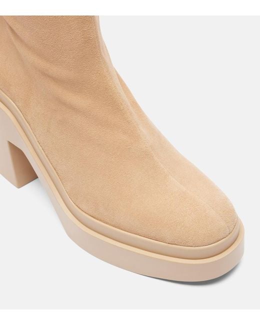 Bottines A Plateforme Nina En Daim Robert Clergerie en coloris Natural