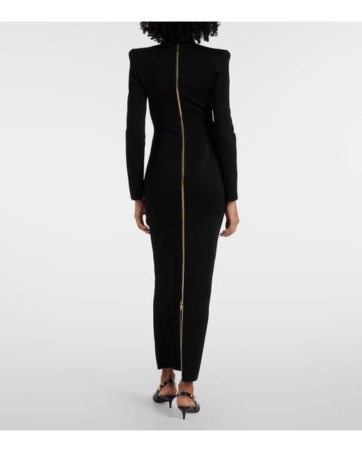 Balmain Natural Maxikleid Aus Strick