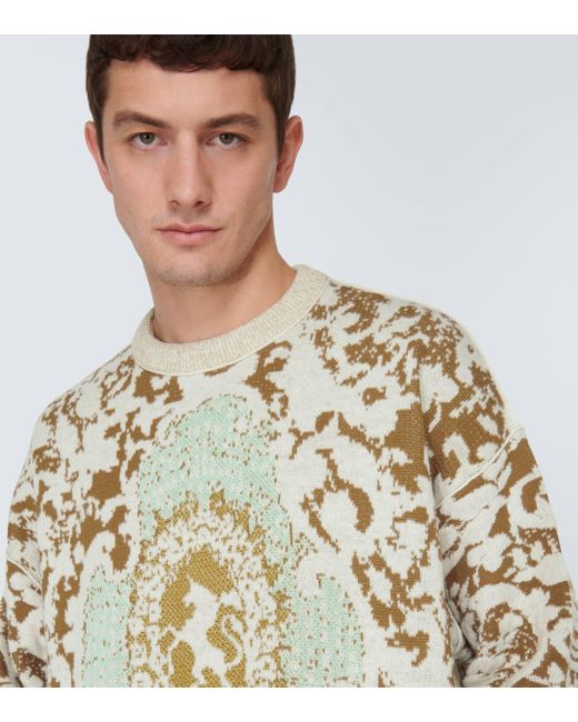 Acne Metallic Jacquard Wool-blend Sweater for men