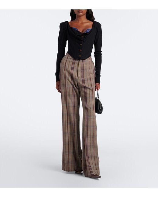 Vivienne Westwood Black Bea Knitted Cotton And Cashmere Cardigan