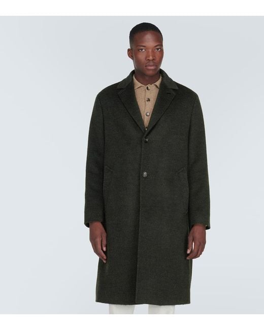 Loro Piana Black Gibson Wool-blend Coat for men