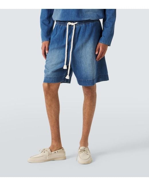 Commas Blue Denim Shorts for men