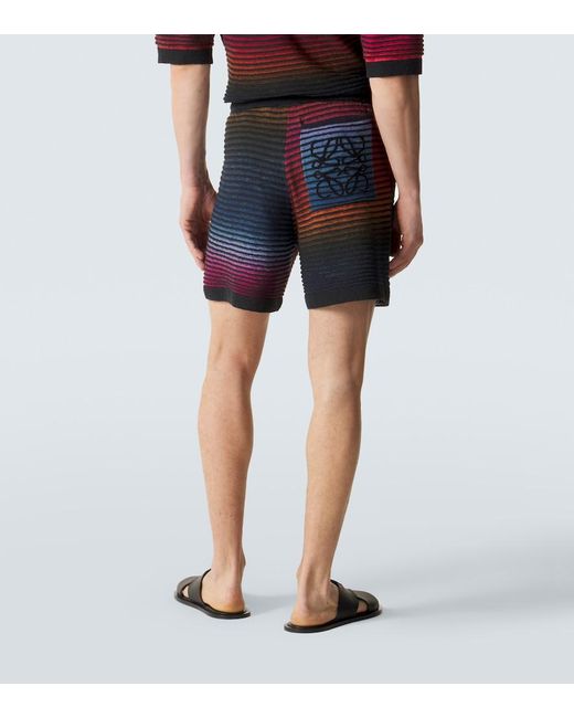 Loewe Blue Paula's Ibiza Anagram Cotton-Blend Shorts for men