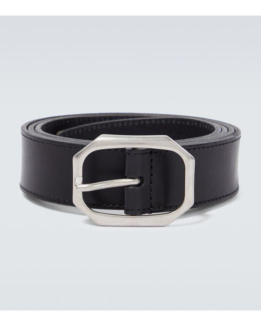 Cintura Frame in pelle di Saint Laurent in Black da Uomo