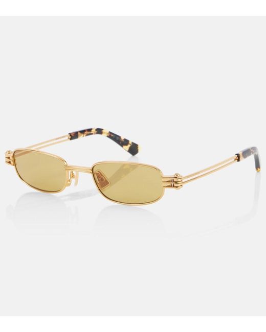 Bottega Veneta Natural Rectangular Sunglasses