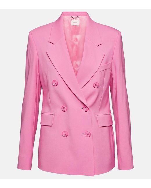 Dorothee Schumacher Pink Striking Lightness Wool-Blend Blazer