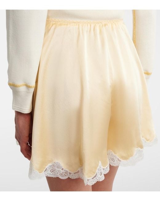 Chloé Natural Silk Satin Shorts