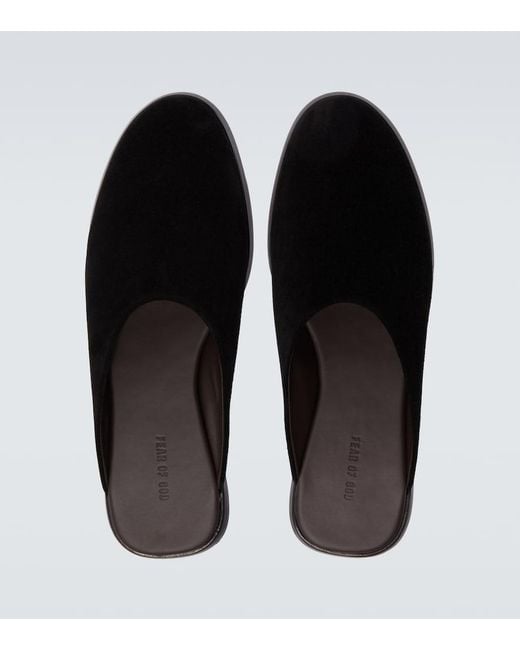 Fear Of God Black Suede Mules for men