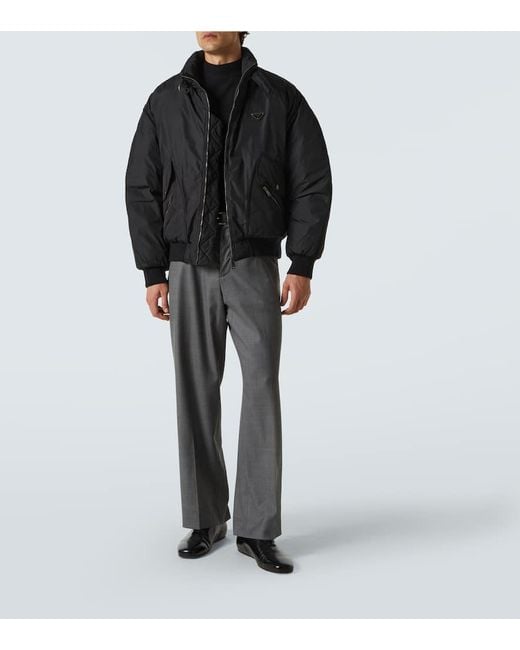 Prada Black Re-Nylon Down Jacket for men