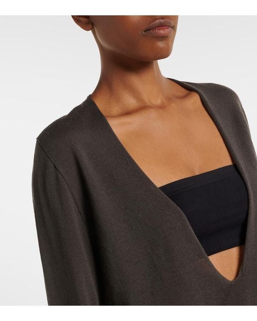 Rick Owens Brown Extreme Virgin Wool Sweater