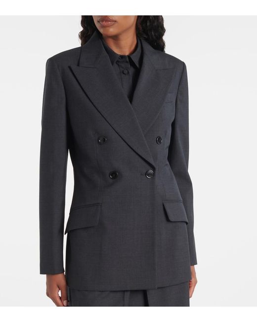 Gucci Blue Double-Breasted Wool Blazer