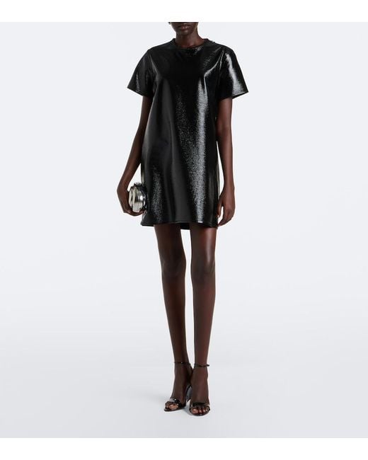 Courreges Black Vinyl Minidress