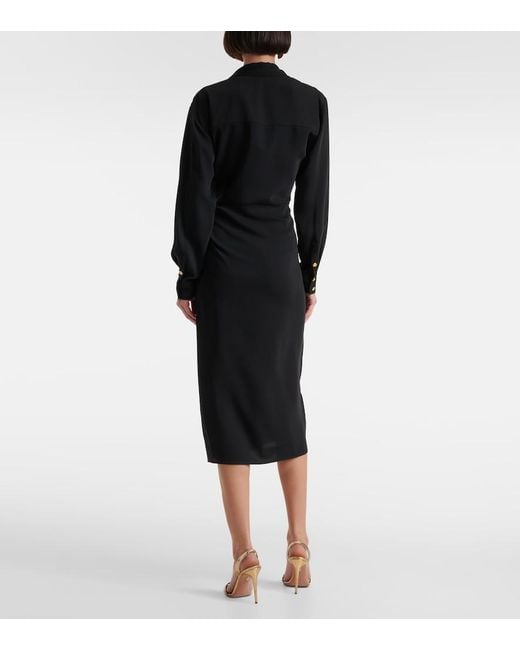 Veronica Beard Black Wright Wrap Dress