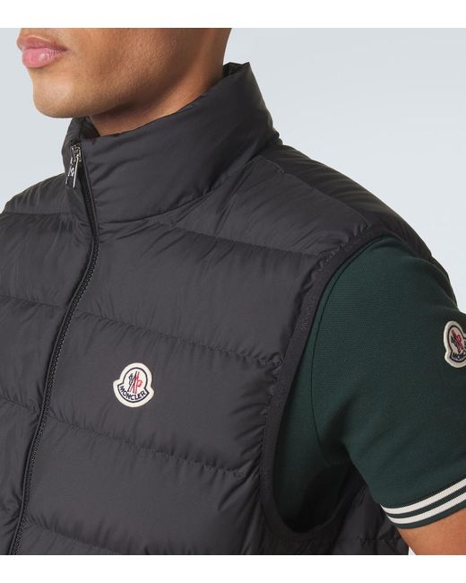 Moncler Black Contrin Down Vest for men