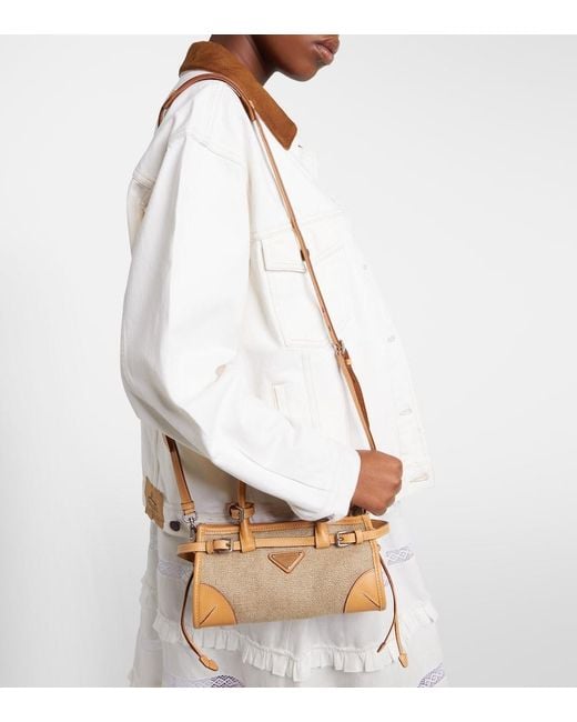 Prada Metallic Bonnie Small Top-Handle Bag